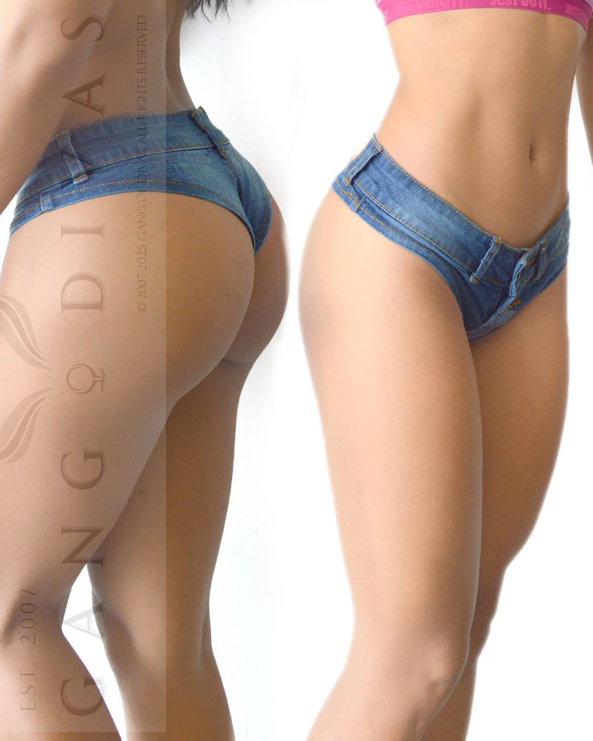 The Famous Denim thong/Micro shorts/Jean thong/Micro jean shorts