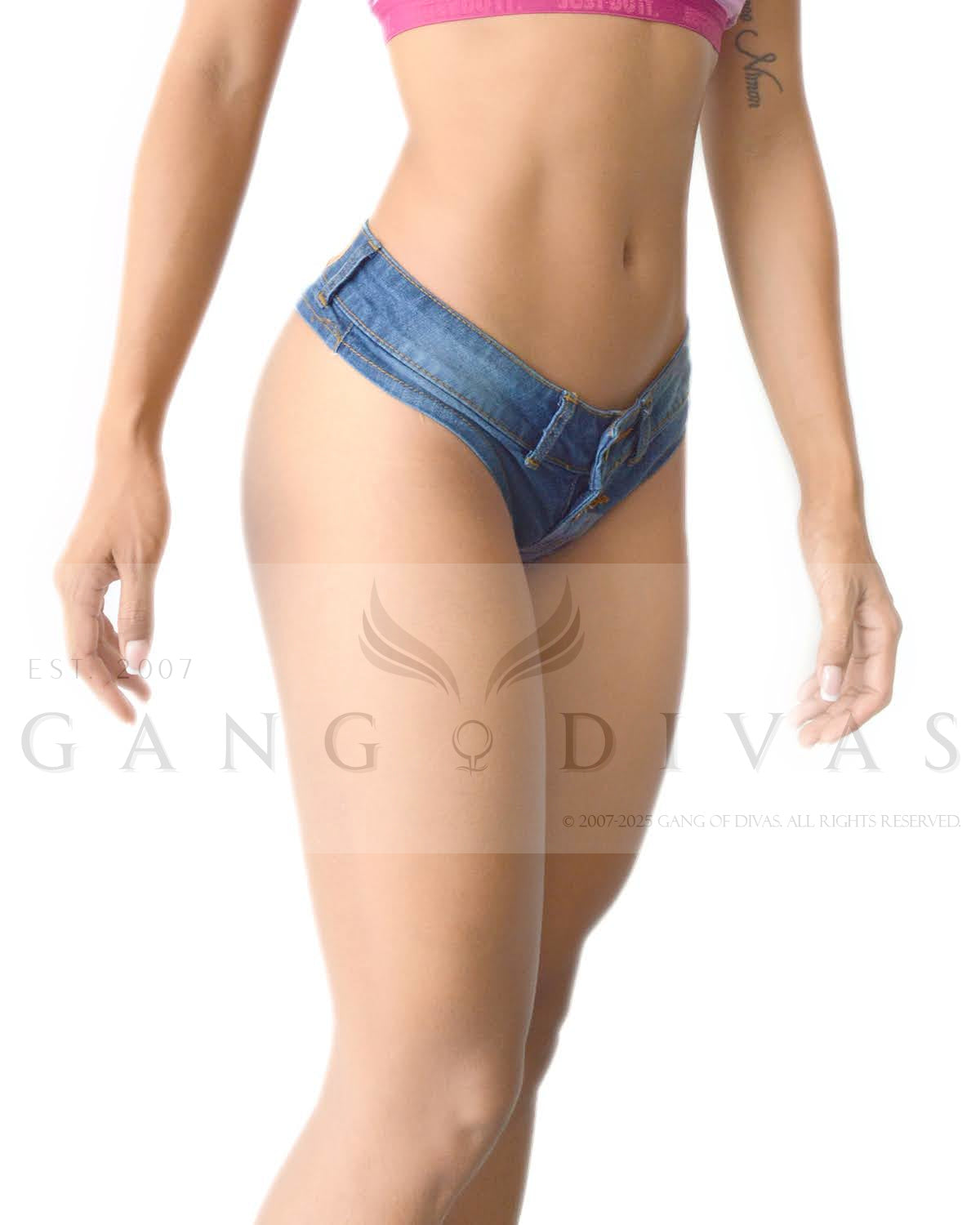 The Famous Denim thong/Micro shorts/Jean thong/Micro jean shorts