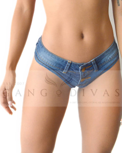 The Famous Denim thong/Micro shorts/Jean thong/Micro jean shorts