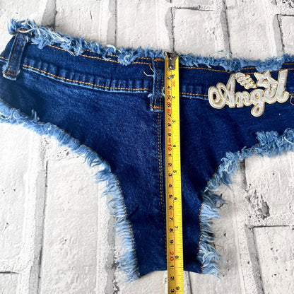 Angle Dark blue Micro denim Shorts