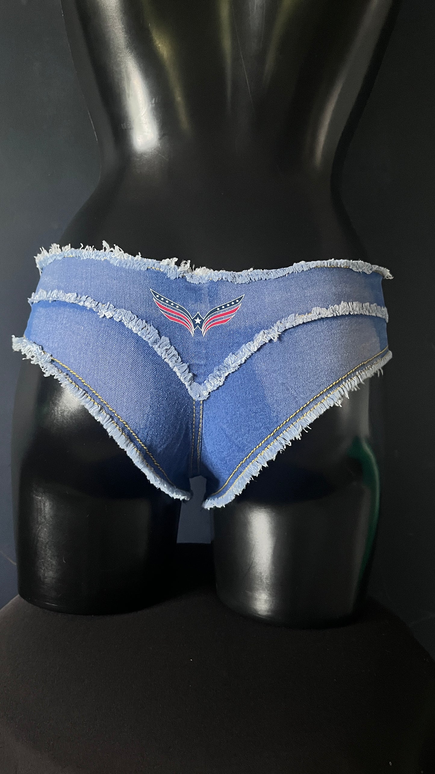 Womens Micro Denim Mini Shorts Frayed Booty Hot Pants Festival Clubwear