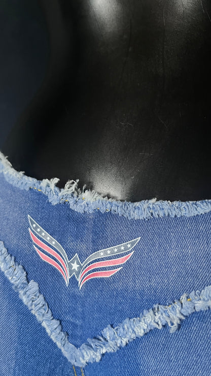 Womens Micro Denim Mini Shorts Frayed Booty Hot Pants Festival Clubwear