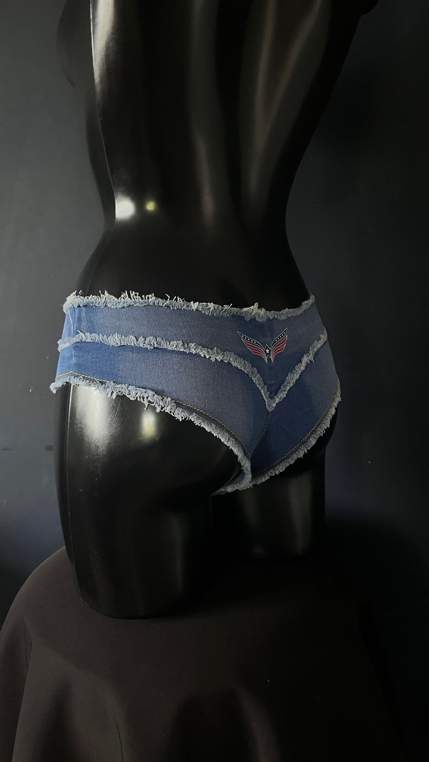 Womens Micro Denim Mini Shorts Frayed Booty Hot Pants Festival Clubwear