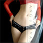 Double frayed stud faux diamante cheeky denim | Microscopic jean shorts.